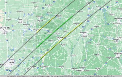 total solar eclipse 2024 path map arkansas